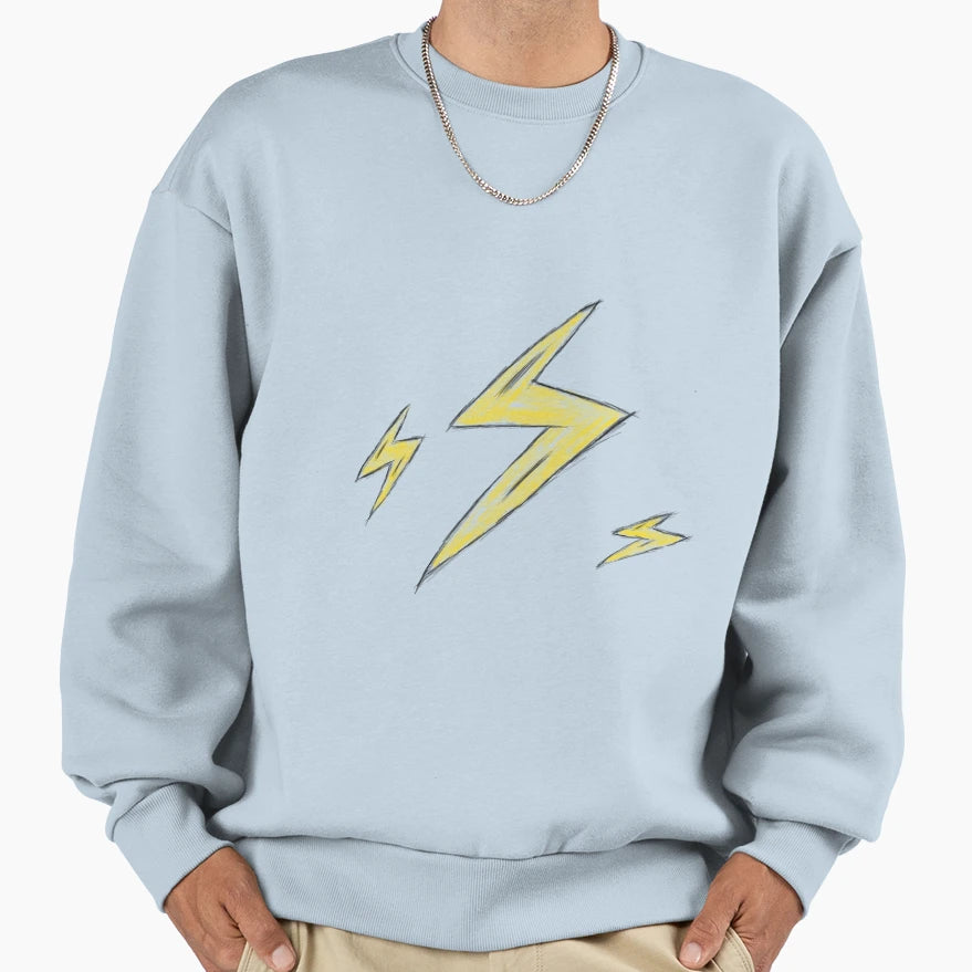 Graffiti Lightning Bolt Sweatshirt - Custom Art Print for Adults - T-Shirt, Sweatshirt, Hoodie