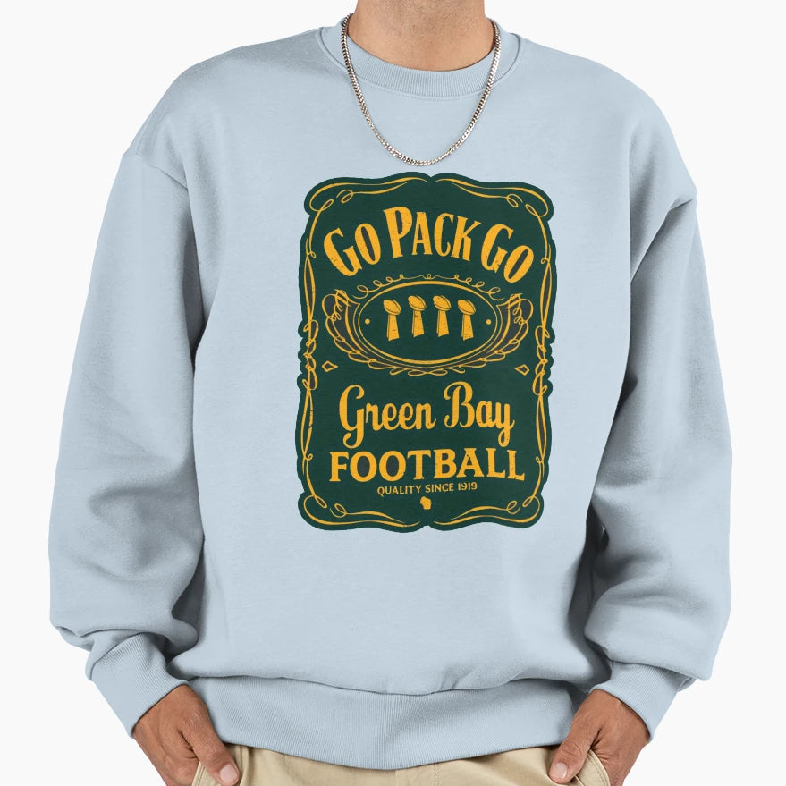 Go Pack Go Green Bay And T-Shirt - Aesthetic Graphic Men Women - T-Shirt, Sweatshirt, Hoodie