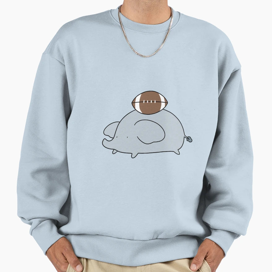 Football Elephant Sweatshirt - Aesthetic Graphic Men Women - T-Shirt, Sweatshirt, Hoodie