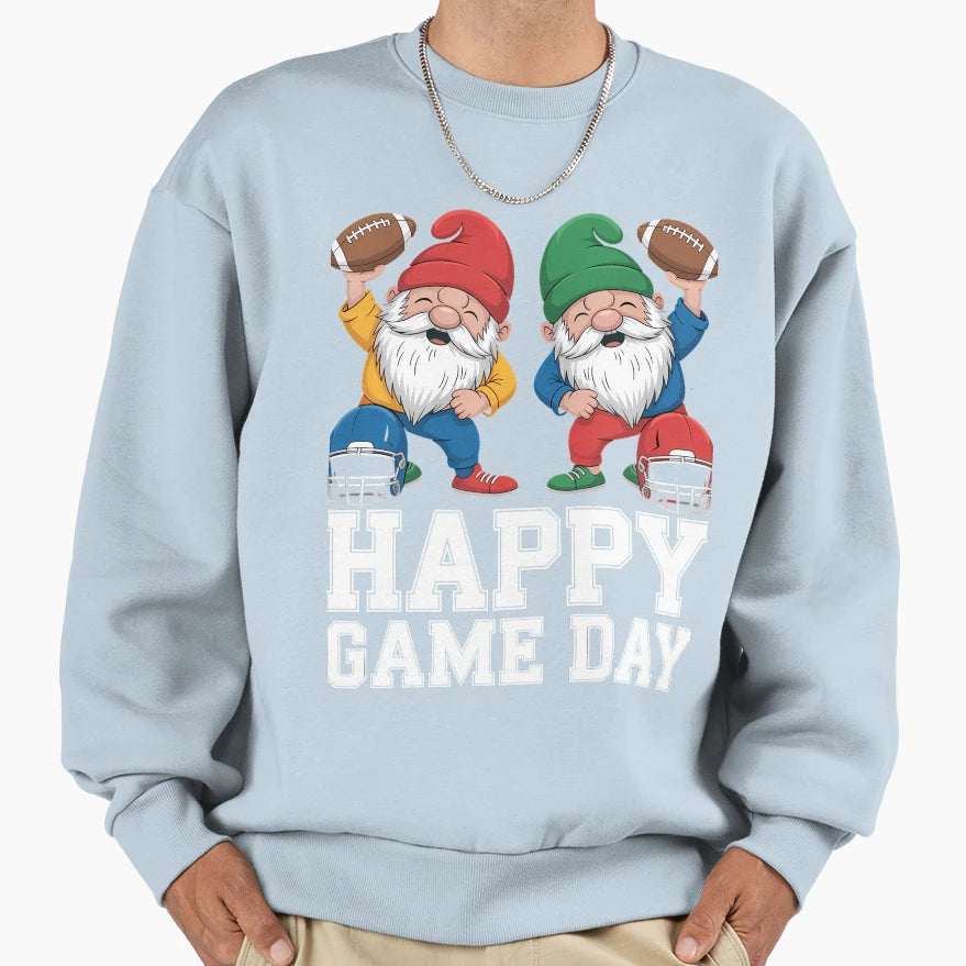 Happy Game Day Football Support Sweatshirt - Custom Art Print Men Women - T-Shirt, Sweatshirt, Hoodie