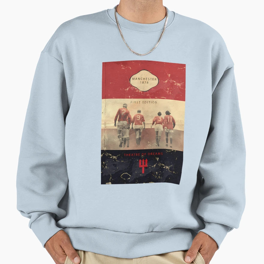 Manchester Football Book Cover Sweatshirt - Streetwear Style Men Women - T-Shirt, Sweatshirt, Hoodie