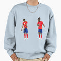 Lamine Yamal Nico Williams Sweatshirt - Aesthetic Graphic Unisex - T-Shirt, Sweatshirt, Hoodie