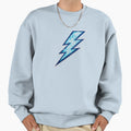 Electric Lightning Bolt Blue Sweatshirt - Fun Novelty Design for Adults - T-Shirt, Sweatshirt, Hoodie