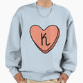 Letter K From Alphabet Heart Sweatshirt - Custom Art Print Men Women - T-Shirt, Sweatshirt, Hoodie