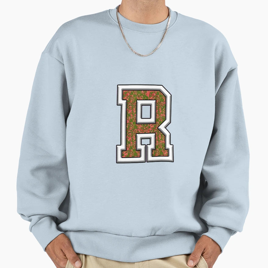 Stoney Clover Lane Letter R Sweatshirt - Fun Novelty Design for Adults - T-Shirt, Sweatshirt, Hoodie