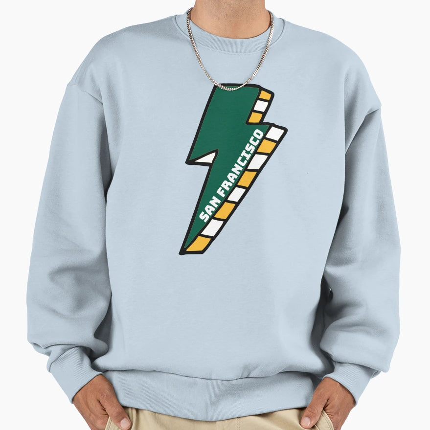 University San Francisco Lightning Sweatshirt - Novelty Apparel Men Women - T-Shirt, Sweatshirt, Hoodie