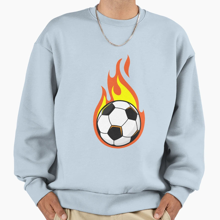 Soccer Fire Sweatshirt - Streetwear Style for Adults - T-Shirt, Sweatshirt, Hoodie