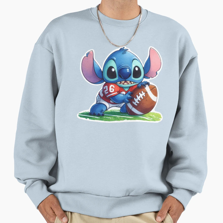 Stitch American Football Sweatshirt - Unique Graphic for Adults - T-Shirt, Sweatshirt, Hoodie