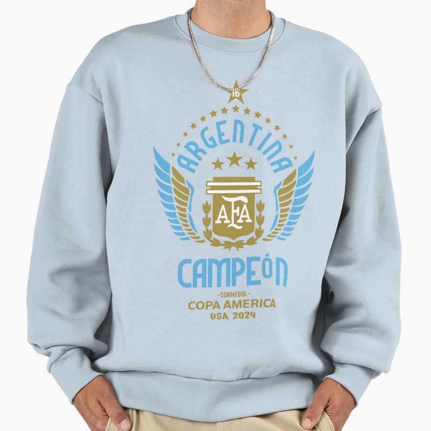Argentina Champion Copa America 2024 Sweatshirt - Novelty Apparel Men Women - T-Shirt, Sweatshirt, Hoodie