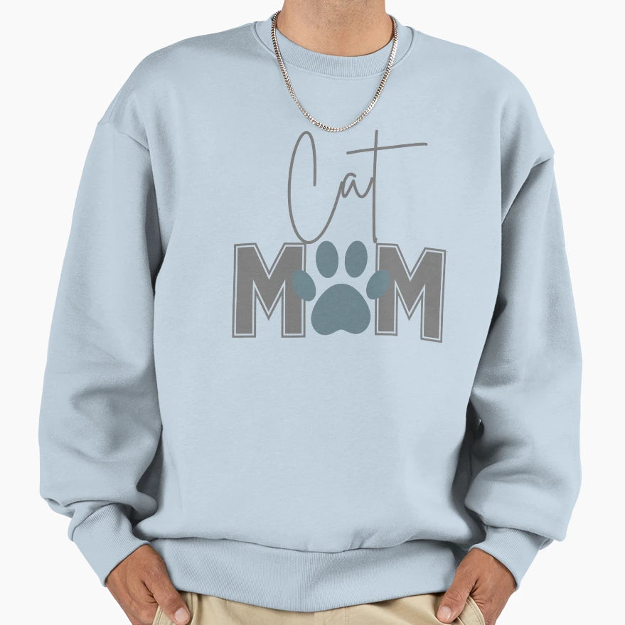 Cat Mom Sweatshirt - Unique Graphic Unisex - T-Shirt, Sweatshirt, Hoodie