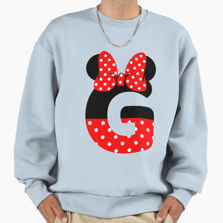 Minnie Monogram G Sweatshirt - Casual Everyday Wear for Adults - T-Shirt, Sweatshirt, Hoodie
