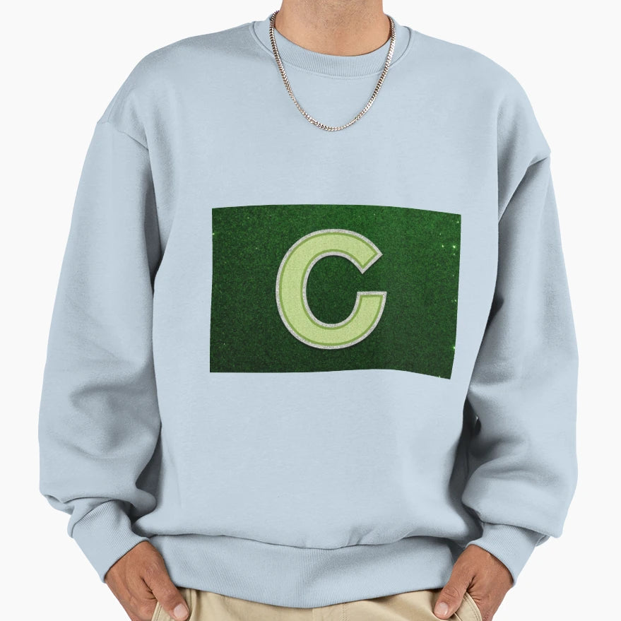 Light Green Letter C Patch Scl Sweatshirt - Trendy Graphic for Adults - T-Shirt, Sweatshirt, Hoodie