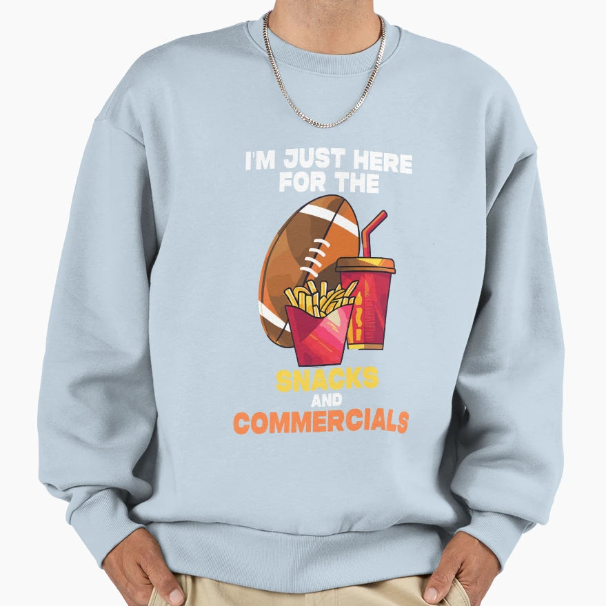Sunday Snacks And Commercials Sweatshirt - Graphic Print Men Women - T-Shirt, Sweatshirt, Hoodie