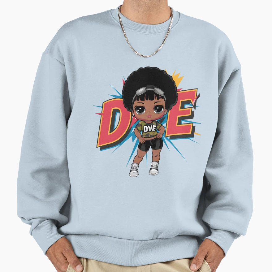 Dve Bold And Unstoppable Sweatshirt - Minimalist Print for Adults - T-Shirt, Sweatshirt, Hoodie