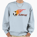 Flame Soccer Ball Sweatshirt - Graphic Print for Adults - T-Shirt, Sweatshirt, Hoodie