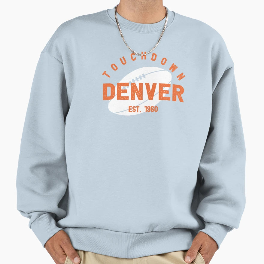 Denver Football Team Kickoff Sweatshirt - Minimalist Print Unisex - T-Shirt, Sweatshirt, Hoodie