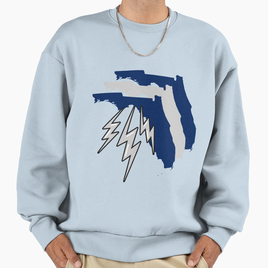 Florida Border Lightning Sweatshirt - Custom Art Print for Adults - T-Shirt, Sweatshirt, Hoodie