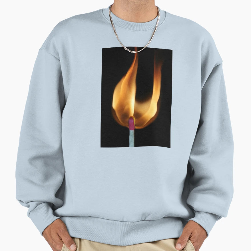 Match Flame Sweatshirt - Minimalist Print Unisex - T-Shirt, Sweatshirt, Hoodie
