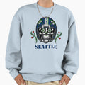 Seattle Football Helmet Sugar Skull Sweatshirt - Streetwear Style Unisex - T-Shirt, Sweatshirt, Hoodie