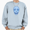 Blue Star Skull Sweatshirt - Custom Art Print Men Women - T-Shirt, Sweatshirt, Hoodie