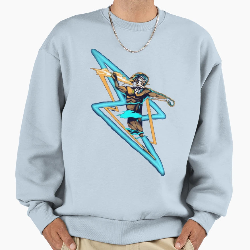 Zeus Lightening Sweatshirt - Trendy Graphic Unisex - T-Shirt, Sweatshirt, Hoodie