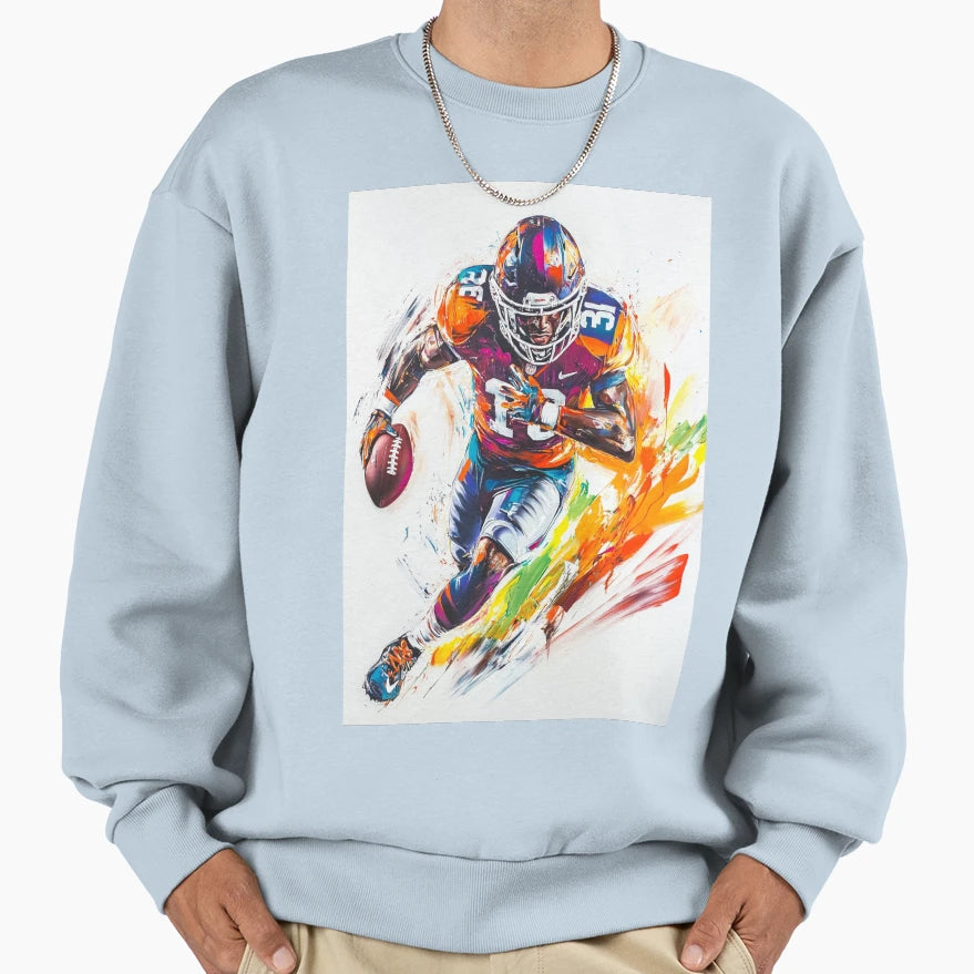 American Footballer Vibrant Sweatshirt - Fun Novelty Design Men Women - T-Shirt, Sweatshirt, Hoodie