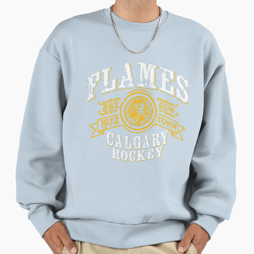 Art Calgary Flames Sweatshirt - Aesthetic Graphic Unisex - T-Shirt, Sweatshirt, Hoodie