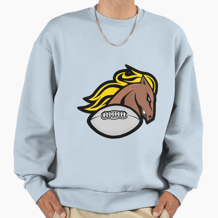 Bronco Football Team Sweatshirt - Aesthetic Graphic for Adults - T-Shirt, Sweatshirt, Hoodie