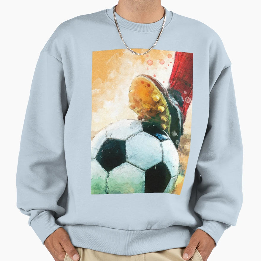 Football Watercolor Sport Art Sweatshirt - Streetwear Style Men Women - T-Shirt, Sweatshirt, Hoodie