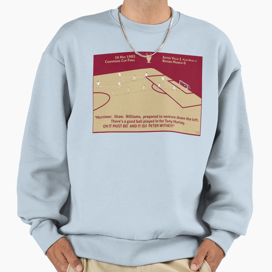 Peter Withe Aston Villa European Sweatshirt - Minimalist Print for Adults - T-Shirt, Sweatshirt, Hoodie