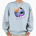 Soccer Hearts Game Blue Sweatshirt - Fun Novelty Design for Adults - T-Shirt, Sweatshirt, Hoodie