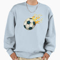 Golden Soccer Ball Fire Sweatshirt - Minimalist Print Unisex - T-Shirt, Sweatshirt, Hoodie