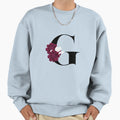 Letter G Floral Red Sweatshirt - Trendy Graphic for Adults - T-Shirt, Sweatshirt, Hoodie