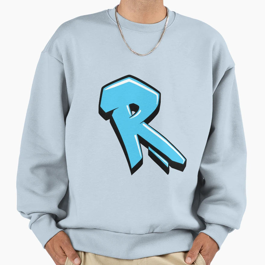 Graffiti Letter R Sweatshirt - Unique Graphic for Adults - T-Shirt, Sweatshirt, Hoodie