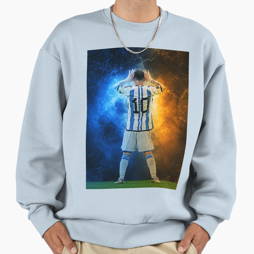 Lionel Messi New Goal Celebration Sweatshirt - Novelty Apparel Unisex - T-Shirt, Sweatshirt, Hoodie