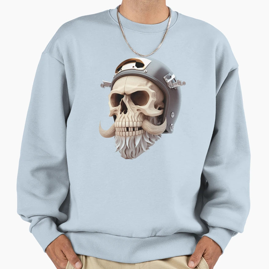 Skull Beard Dark Mechanic Piston Sweatshirt - Aesthetic Graphic for Adults - T-Shirt, Sweatshirt, Hoodie