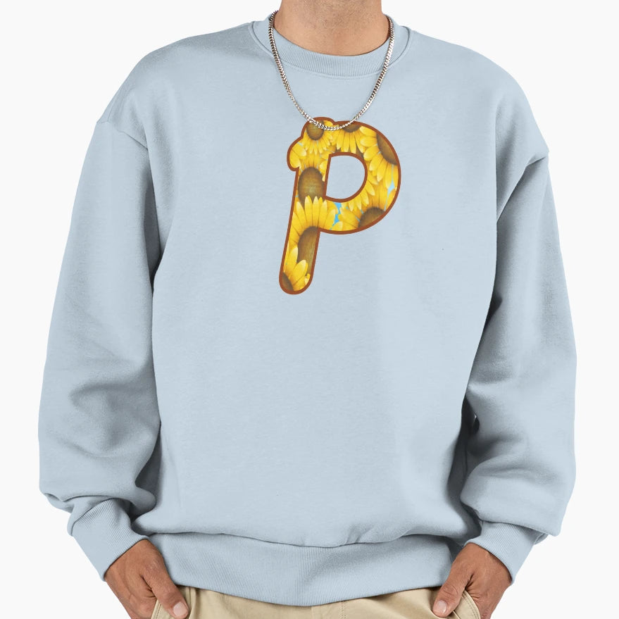 Letters Flowers P Sweatshirt - Novelty Apparel Unisex - T-Shirt, Sweatshirt, Hoodie