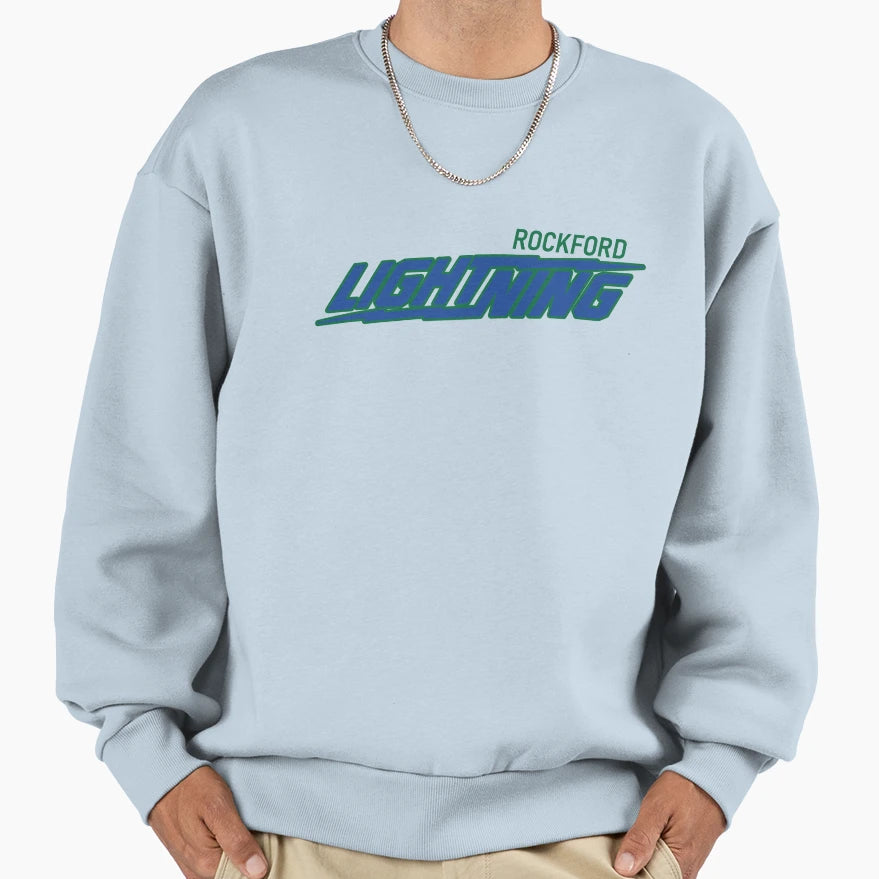 Rockford Lightning Script Sweatshirt - Novelty Apparel Men Women - T-Shirt, Sweatshirt, Hoodie