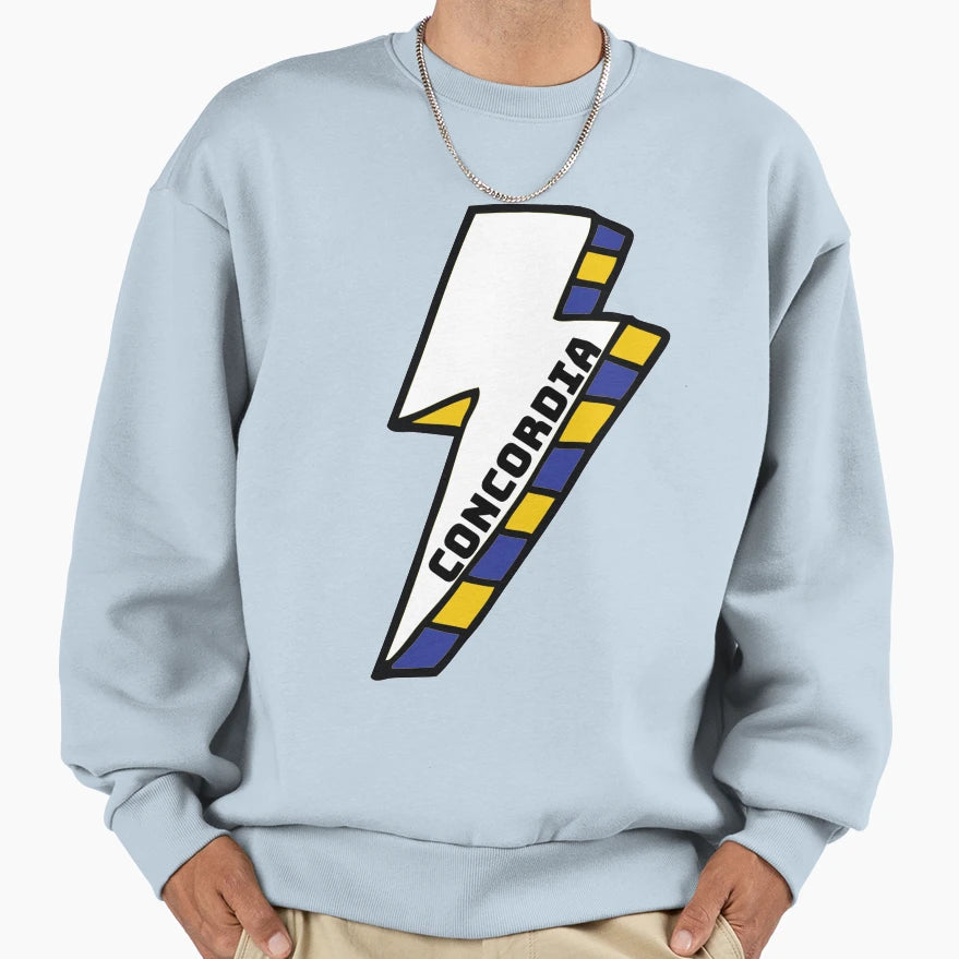 Concordia College Lightning Sweatshirt - Casual Everyday Wear Men Women - T-Shirt, Sweatshirt, Hoodie