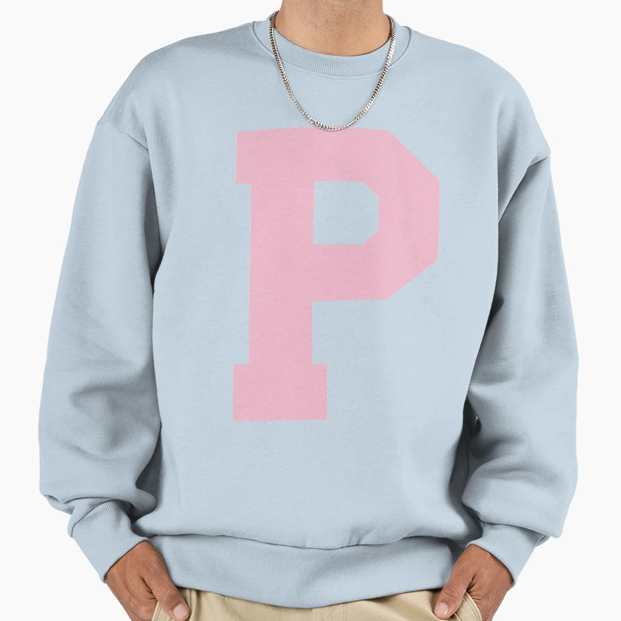 Alphabet Rose P Sports Letter P Sweatshirt - Custom Art Print for Adults - T-Shirt, Sweatshirt, Hoodie