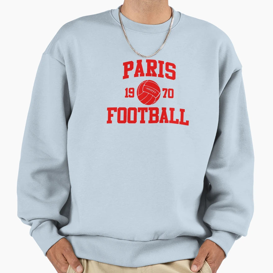 Paris Football Athletic Sweatshirt - Casual Everyday Wear for Adults - T-Shirt, Sweatshirt, Hoodie