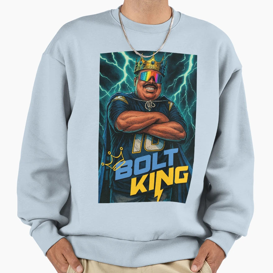 Bolt King Sweatshirt - Casual Everyday Wear Men Women - T-Shirt, Sweatshirt, Hoodie