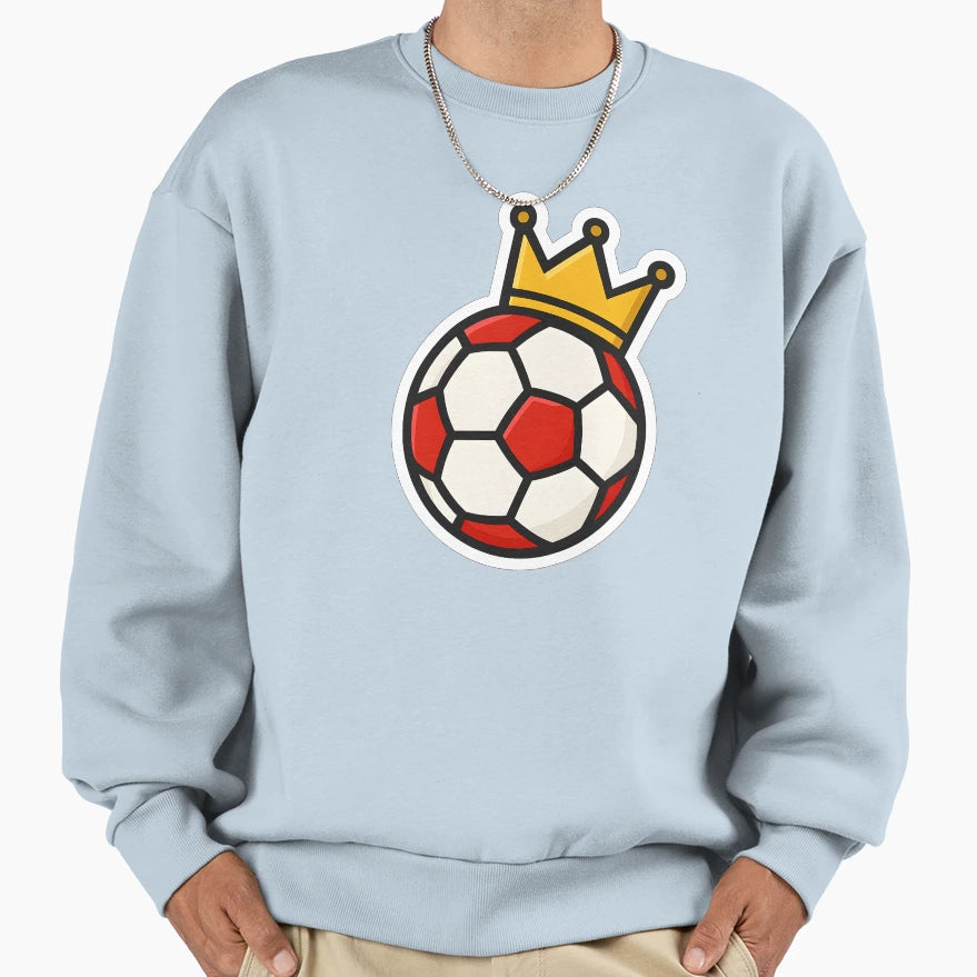 Football Crown Sweatshirt - Minimalist Print Men Women - T-Shirt, Sweatshirt, Hoodie