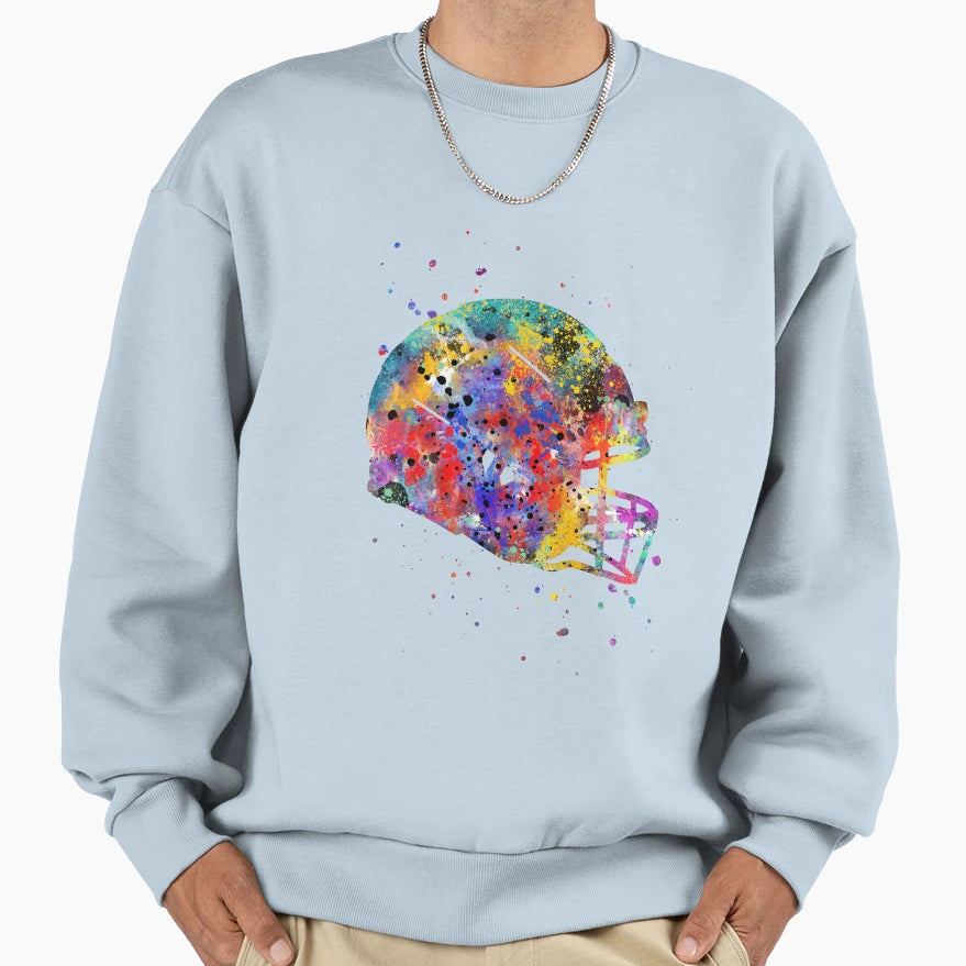 Football Helmet Sweatshirt - Fun Novelty Design for Adults - T-Shirt, Sweatshirt, Hoodie