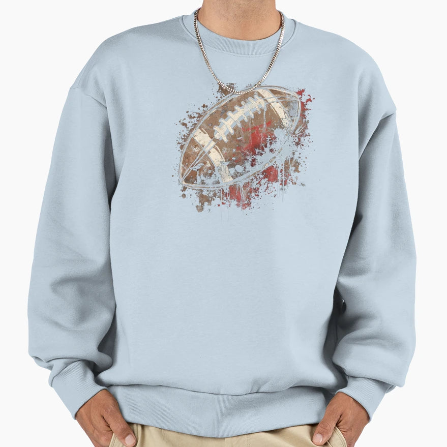 Old School Football Distressed Street Sweatshirt - Unique Graphic Unisex - T-Shirt, Sweatshirt, Hoodie