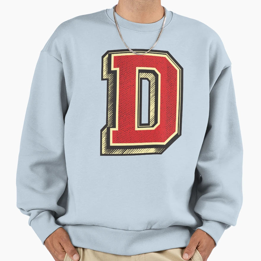 Divine Alphabet Letter D Gift Sweatshirt - Trendy Graphic for Adults - T-Shirt, Sweatshirt, Hoodie