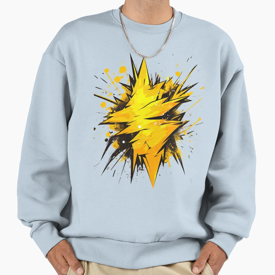 Thunder Inspired Minimalist Art Sweatshirt - Minimalist Print for Adults - T-Shirt, Sweatshirt, Hoodie