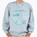 Teal Watercolor Football Pack Sweatshirt - Graphic Print Men Women - T-Shirt, Sweatshirt, Hoodie