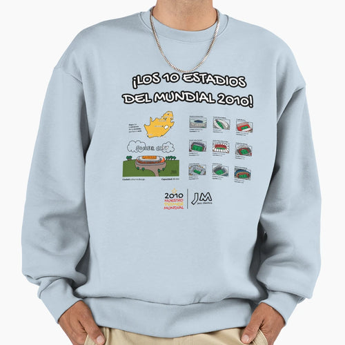 10 Stadiums 2010 Soccer World Cup Sweatshirt - Trendy Graphic for Adults - T-Shirt, Sweatshirt, Hoodie