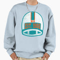 Miami Throwback Football Helmet Sweatshirt - Custom Art Print for Adults - T-Shirt, Sweatshirt, Hoodie